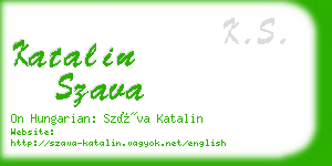 katalin szava business card